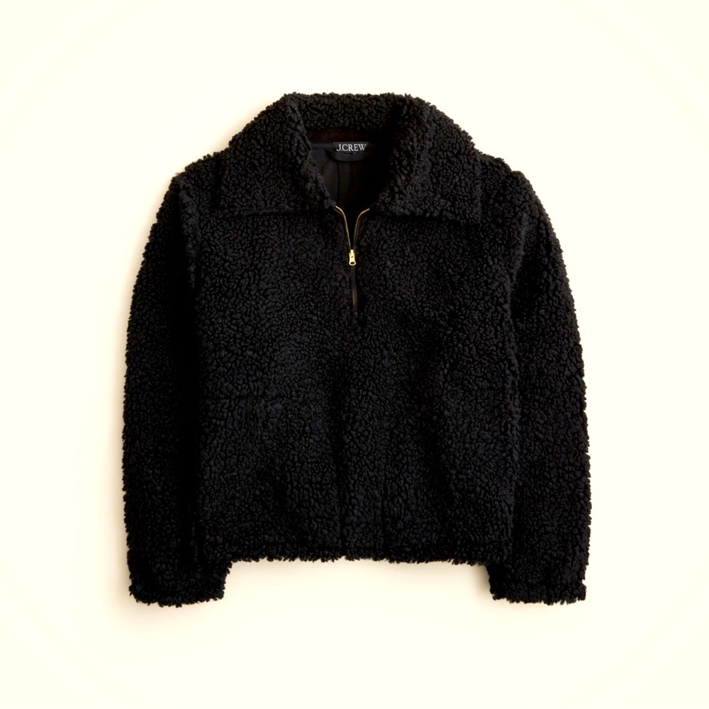J. Crew Black Teddy Jacket
